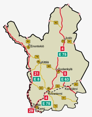 Finnish Lapland - Mappa Aeroporti Finlandia