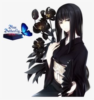 Render Anime Girl Black