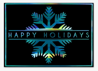 Picture Of Blue Snowflake Greeting Card - Emblem