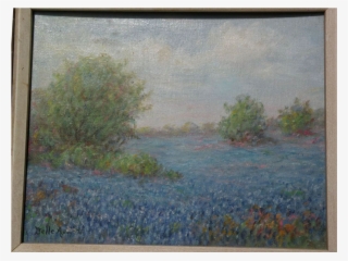 Texas Impressionist Art Bluebonnet Painting By Martha - Picture Frame