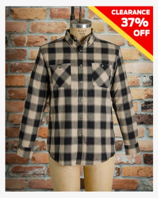 Men's Button Down Plaid Flannel Shirt - Shirt