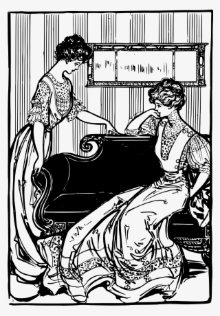 This Free Icons Png Design Of Two Women In Dresses