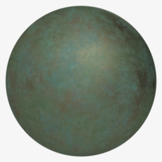 Ancient Bronze, Rusty Flower Tin Wall, Dry Cracked - Circle