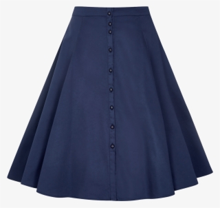The Dark Blue Swing Skirt - Miniskirt