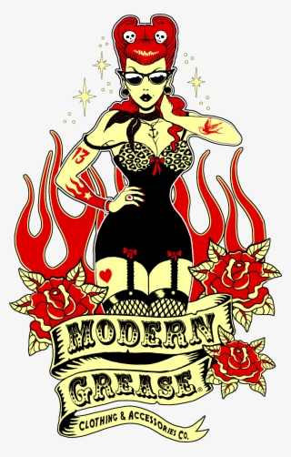 Modern Grease Clothing And Accessories Company Logo - Logo Rockabilly