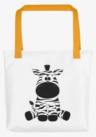 Fashion Tote Bag With A Zipper - Zebra Sticker