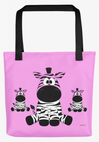 Fashion Tote Bag With A Zipper - Zebra