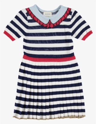 Picture Of Stripes & Pleats Knitted Dress Navy & Ivory - Hazel Atlas Candy Stripe Tea Cup