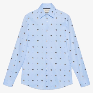 Gucci Ufo And Symbols Fil Coupé Shirt - Gucci Women Shirts Baby Blue