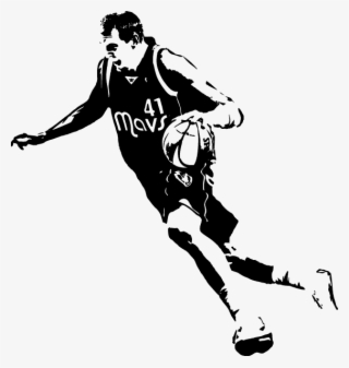 Die Aufkleber Sind Aus Hochleistungsfolie Geplottet - Dirk Nowitzki Schwarz Weiß