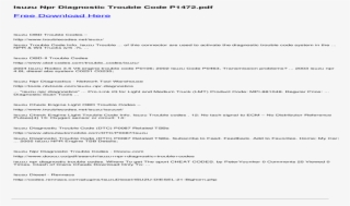 Isuzu Npr Diagnostic Trouble Code Npr Diagnostic Trouble - Solutions Upper Intermediate Unit 7 Test 1
