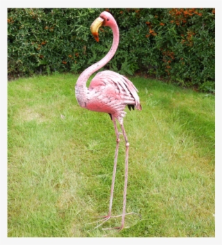 Tall Pink Flamingo Sculpture - Flamenco Metal Decoracion