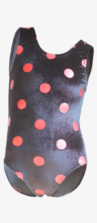 Black With Red Foil Dots500 - Polka Dot
