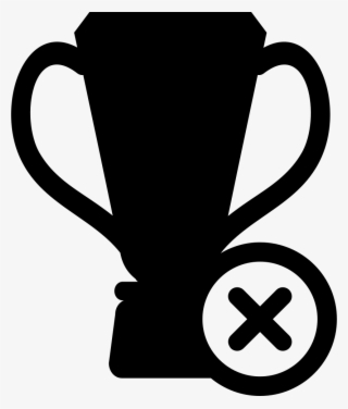 Football Trophy With Cross Mark Comments - Icon