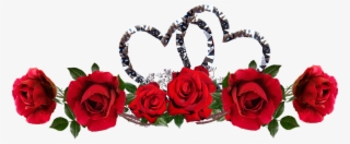 Valentine Roses Red Flowers Hearts Entwined - Valentine Rose