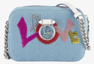 Brand New Christian Louboutin Rubylou Mini Love Denim - Wristlet