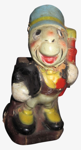 1940 's 6' Jiminy Cricket Disney Bank Free P&i Us Buyers - Figurine