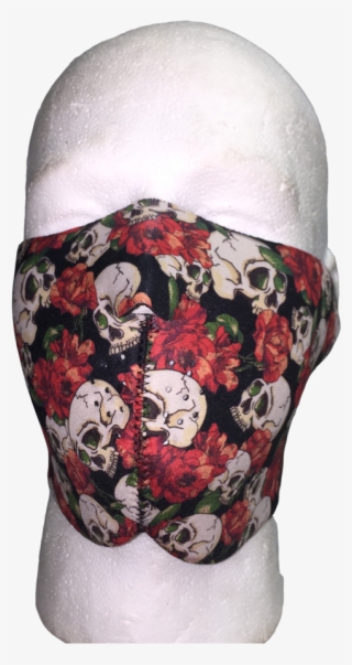 Skull And Roses Full Face Mask - Skull