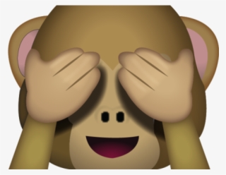 Emoji Clipart Monkey - Monkey Covering Eyes Png