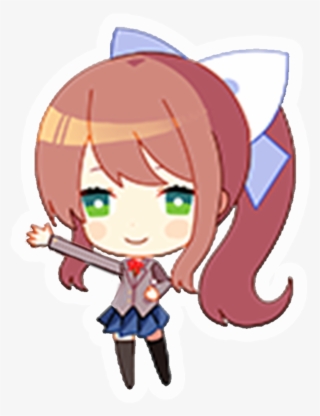 Fun Chibi Monika Presents Ddlc Png Monika Doki Reddit - Doki Doki Literature Club Monika