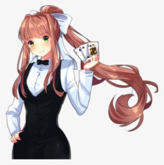 By Nirio Ddlc Doki Doki Literature Club Monika - Cartoon