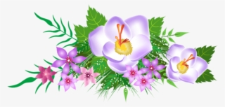 Free Png Download Flowers Decorative Element Clipart - Spring Flowers Clipart Png
