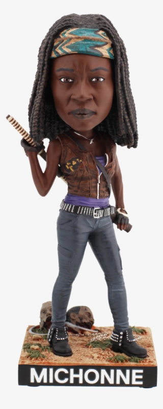 Sideshow And Threezero Are Proud To Present Five, Sixth - Michonne Walking Dead Bobblehead