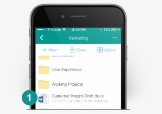To Share A File, Jane Taps The File Icon, And A Menu - Iphone
