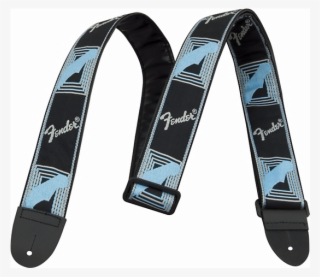 Fender 2" Monogrammed Guitar Strap, Black/light Grey/blue - Fender Guitar Strap Blue