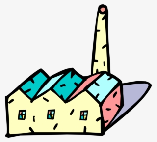 Vector Illustration Of Industrial Manufacturing Factory