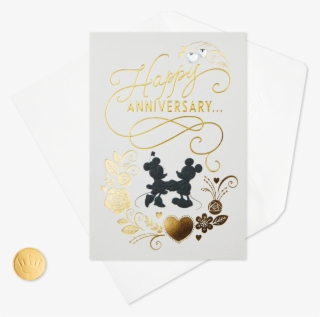 Mickey And Minnie Anniversary Card For Couple - Calligraphy