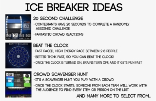 Ice Breakers - Ice Breaker Ideas