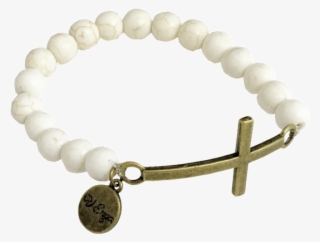 Bronze Cross Bracelet - Bead