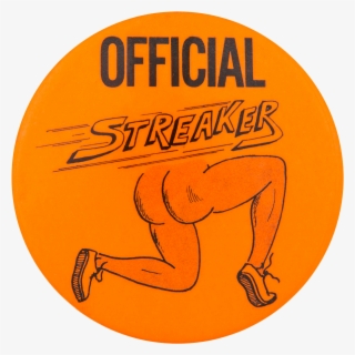 Official Streaker Orange Social Lubricators Button - Illustration