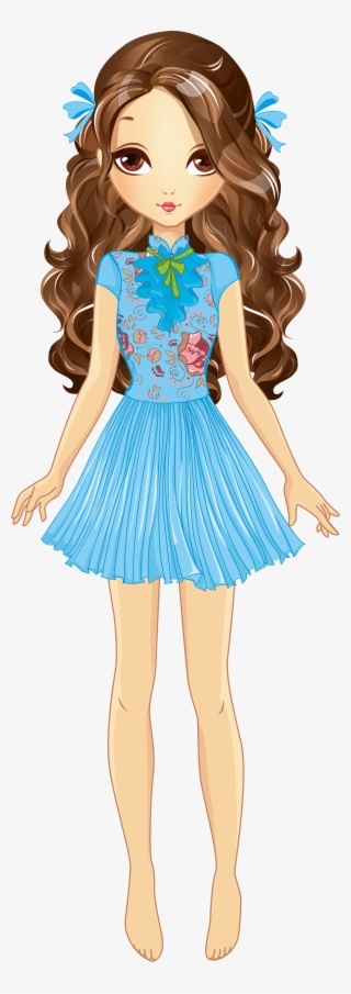 Fashion Clipart Cute Dress - Beautiful Girl Clipart