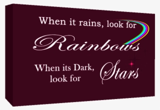 Rainbow Quote Plum Canvas Wall Art Print - Calligraphy