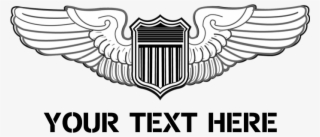 Personalized Pilot Wings Neck Tie - Air Force Nav Wings