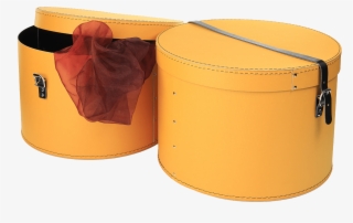 Luxury Round Box With Leather Strap - Leather