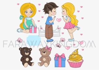 Love Party Valentine Day Cartoon Vector Illustration - Cartoon