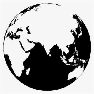 Download Transparent Earth Vector - Earth Graphic Black And White - PNGkit