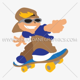 Skateboarder Production Ready Artwork For T Shirt
