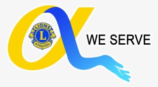 Lions Alpha Ribbon We Serve With A Blue Hand - Lions Club International