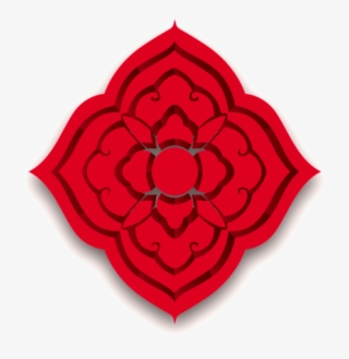 Hand Painted Flat Red Vintage Pattern Psd Decorative - Clarion