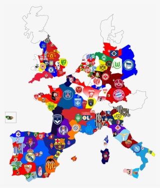 My Ideas European Club Football Map - European Soccer Teams Map