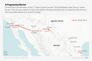 This Map Shows The Existing, Fragmented Border Between - Atlas