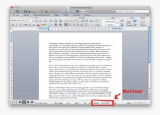 If You Click The Top Of The Document, You Can See The - 100 Words Microsoft Word