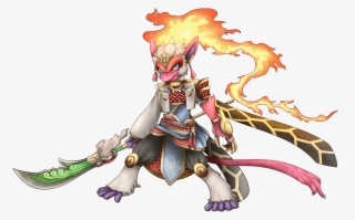 Shogun Katsumi The Infernape, And Daimyō Haneko The - Illustration