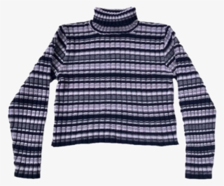 Striped Turtleneck / Polyvore Crop Top Sweater, Sweater - Turtleneck Striped Sweater Crop