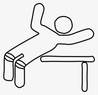 High Jumper, Png High Jumper, Black And White - Line Art