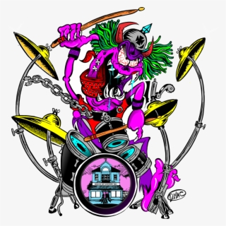 Custom Painted Guitars Doug Mac Art Illustrations Lowbrow - Illustration